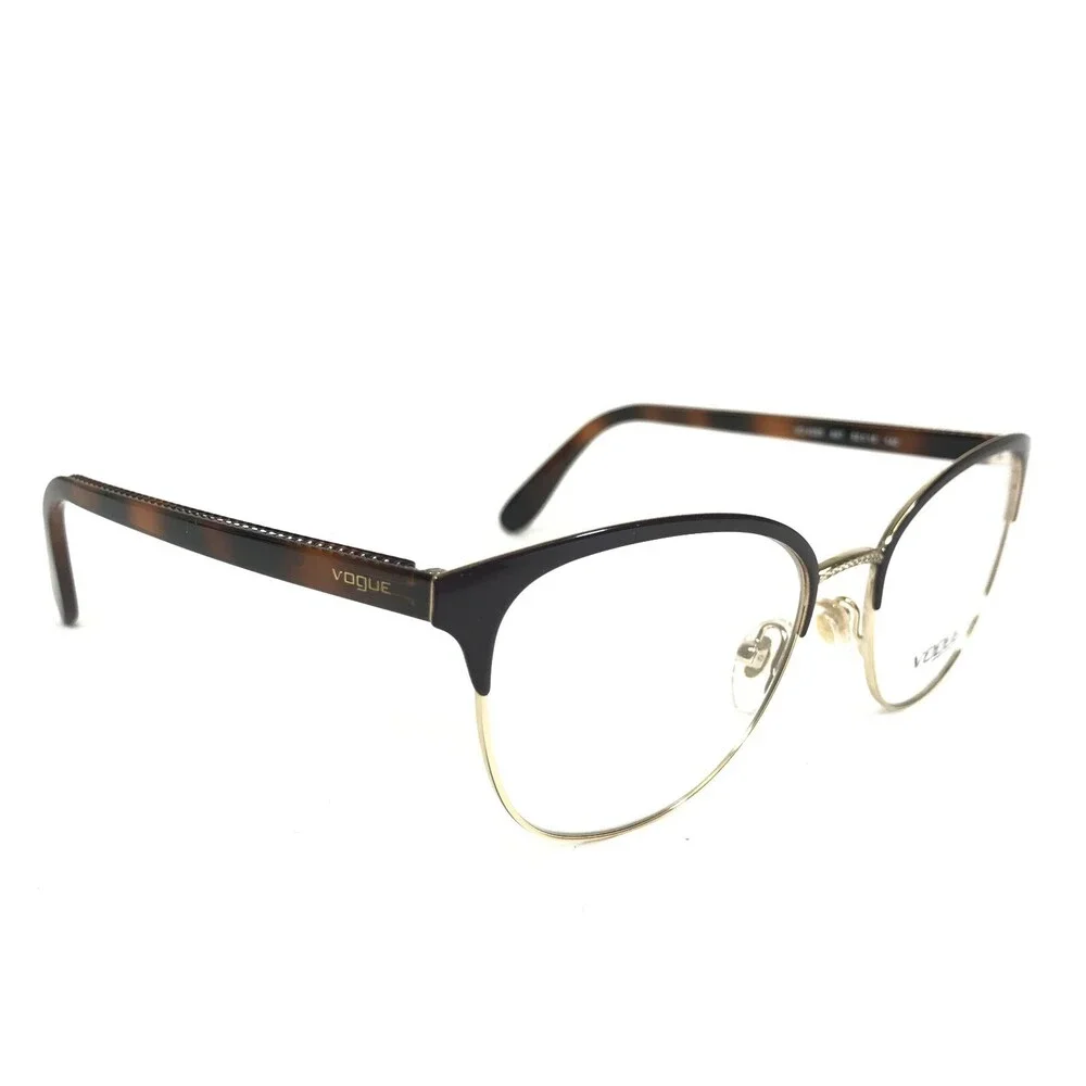 Vogue Eyeglasses Frames VO4088 997 Brown Tortoise Gold Cat Eye 52-18-140